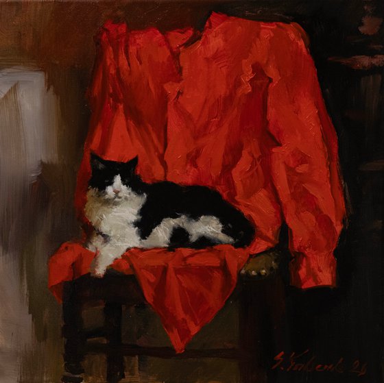 Cat in Red