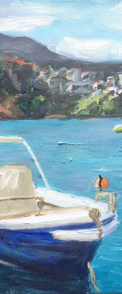 Cretan Bali beach boat by Elena Sokolova