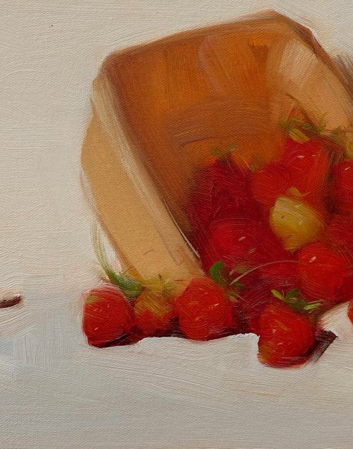 Strawberries, Original oil painting, Handmade artwork, One of a kind by Vahe Yeremyan