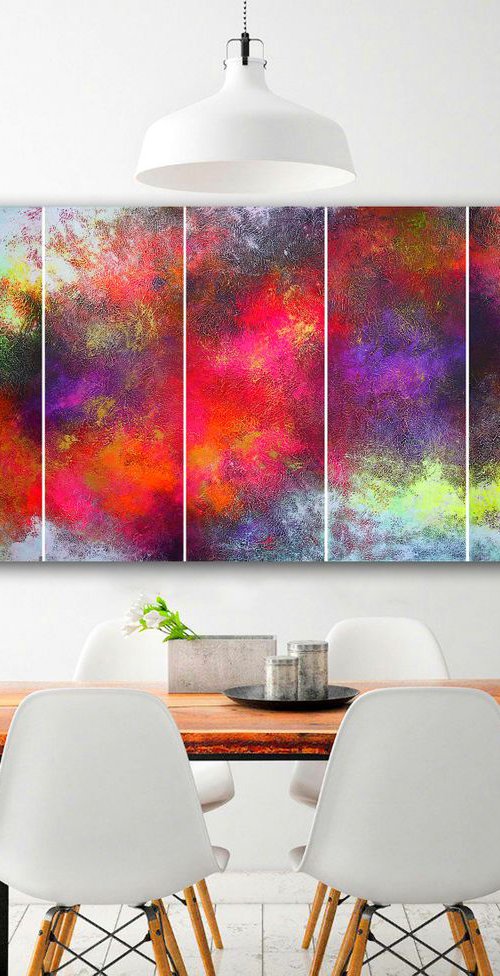 210x80cm. / Panoramic Painting  / 7 in 1 / Alex Senchenko © 2019 / Thirst by Alex Senchenko
