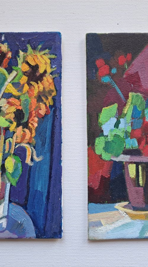 Set of two paintings, 11 by Maja Đokić Mihajlović