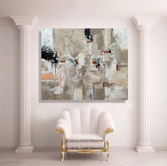 Tranquility - XL LARGE,  TEXTURED ABSTRACT ART – EXPRESSIONS OF ENERGY AND LIGHT. READY TO HANG!