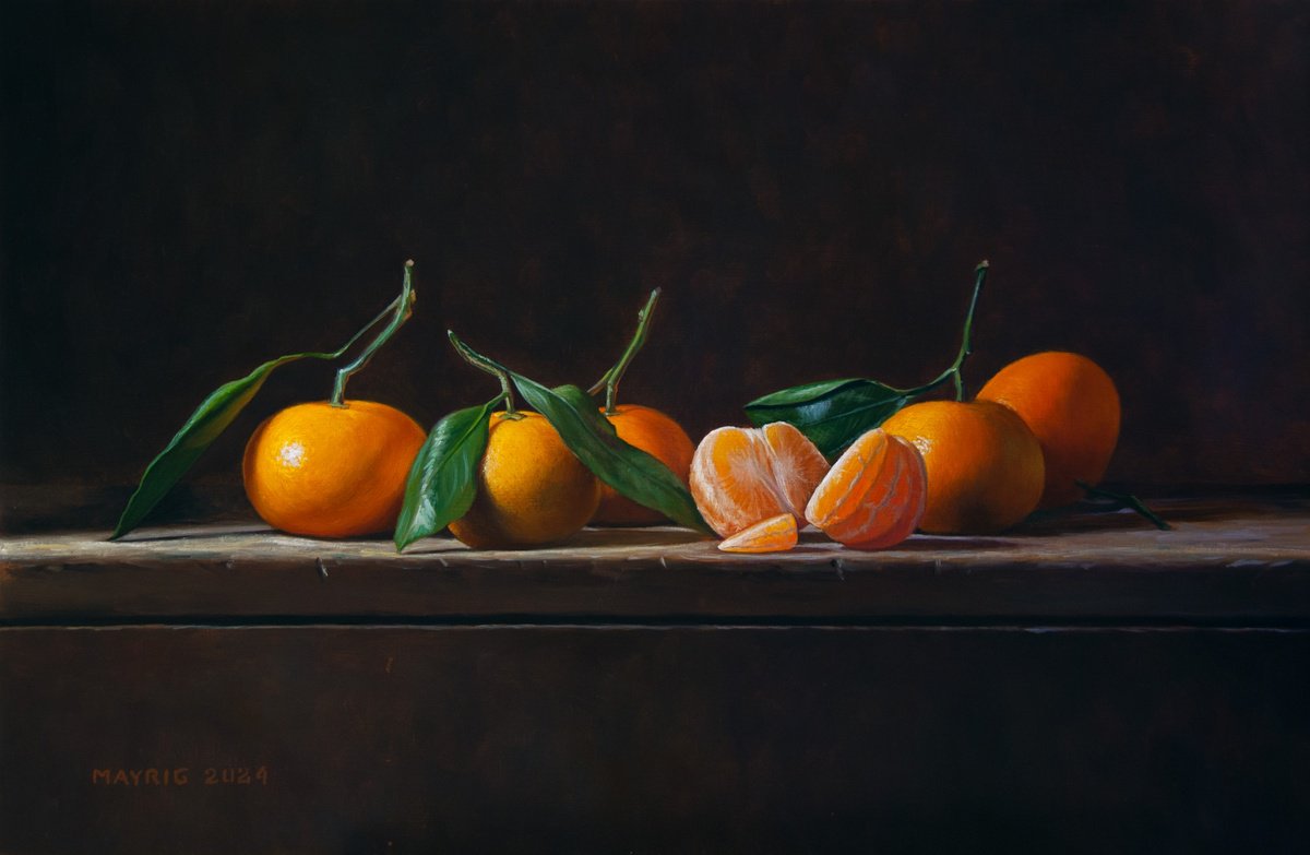 Photorealistic Still Life Oil Painting By Mayrig Simonjan, 20 X 13", Sweet Six, Original Artwork