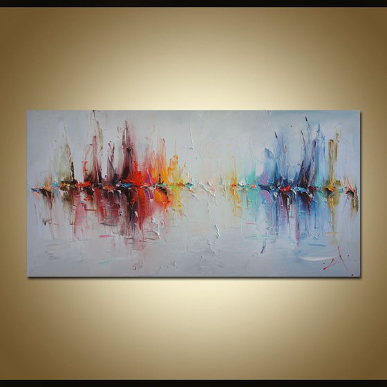 Custum orderfor a special client.  Sea charts, Abstract painting, Sailboats Painting