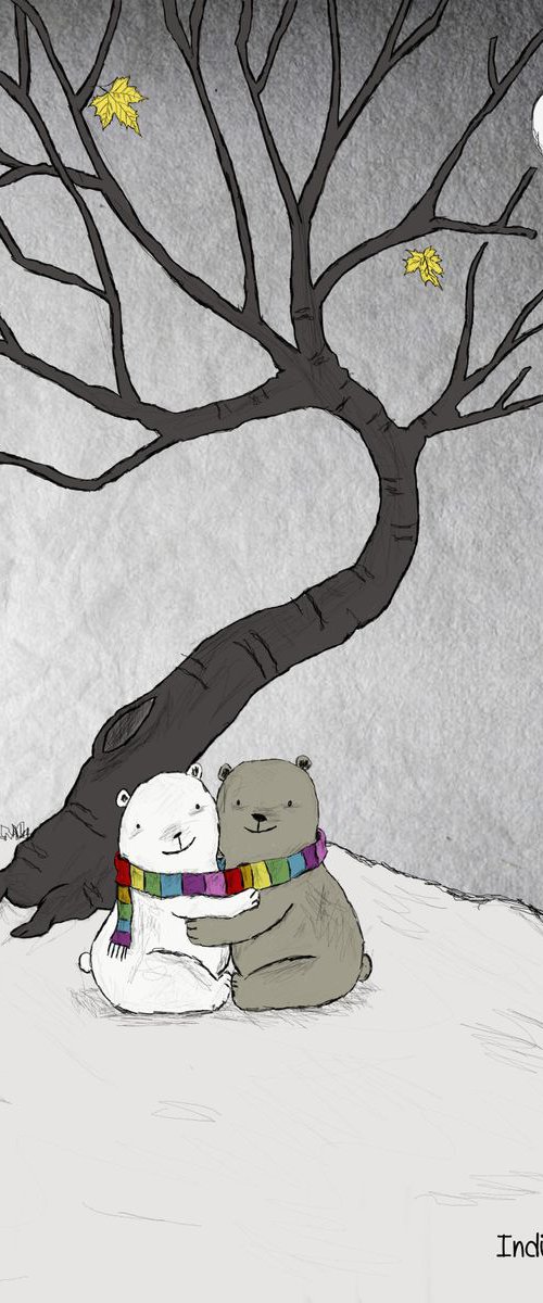 lovely bears by Indie Flynn-Mylchreest of MeriLine Art