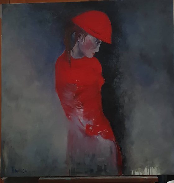 woman in red