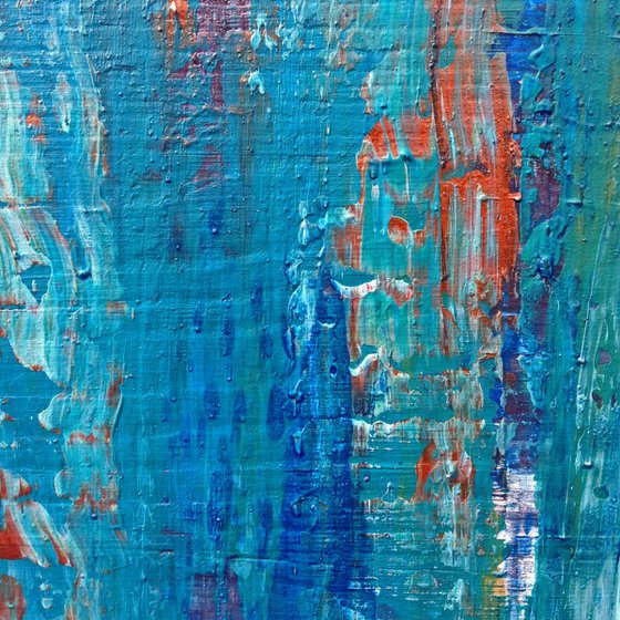 Copper Reflections 2 - abstract painting