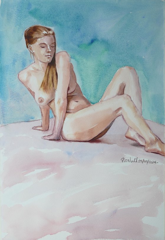 Seated female nude