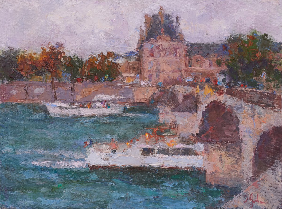 A Day In Paris By Oksana Johnson, 12 X 9, Artwork For Sale On Artfinder