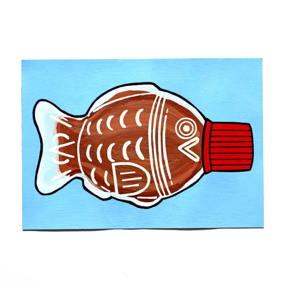 Soy Sauce Fish Painting on Unframed A5 Paper