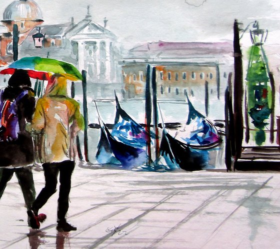 Rainy day in Venice