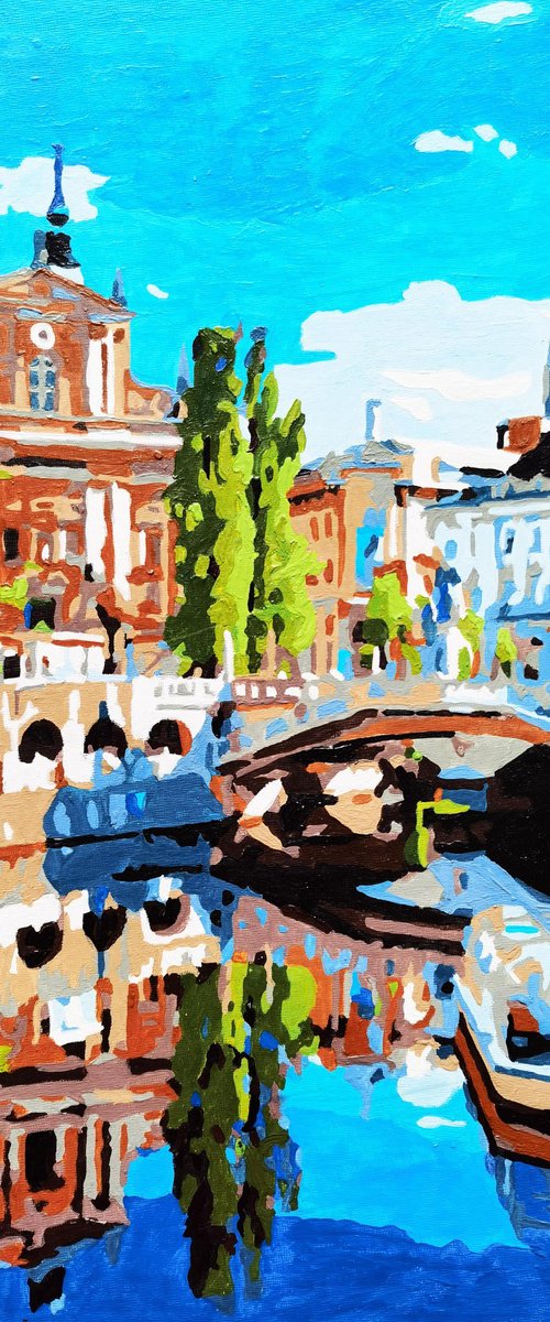 Bridge in Ljubljana Slovenia by BAST