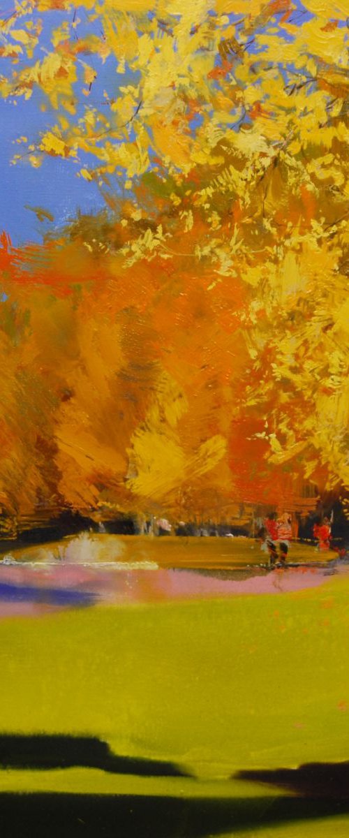 Golden Autumn Landscape Painting,  " Gold " by Yuri Pysar