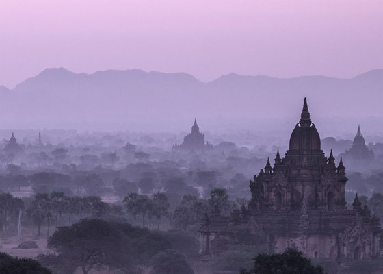 Foggy Sunrise in Bagan - Signed Limited Edition