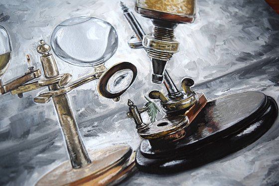 Microscope 16 centery (Commission painting)