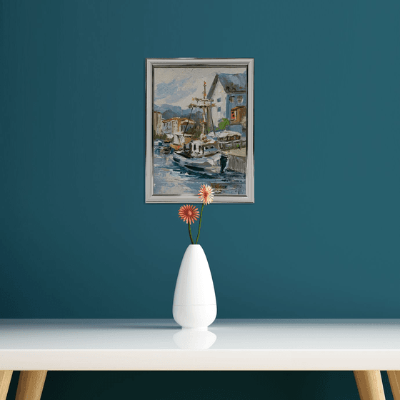 Harbor Idyll. yachts,boats.