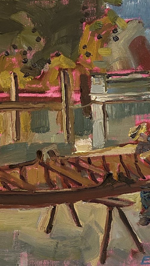 Boatyard Bill at Richmond by Emma Pilkington