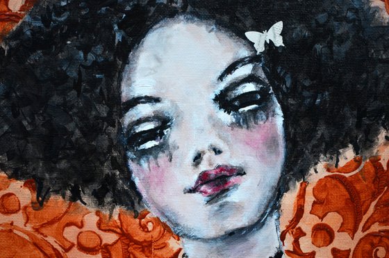 Madame Butterfly - Modern Abstract Portrait Gift Idea