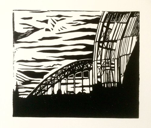 'Silhouetted Tyne Bridge and Sage' by Mark Murphy