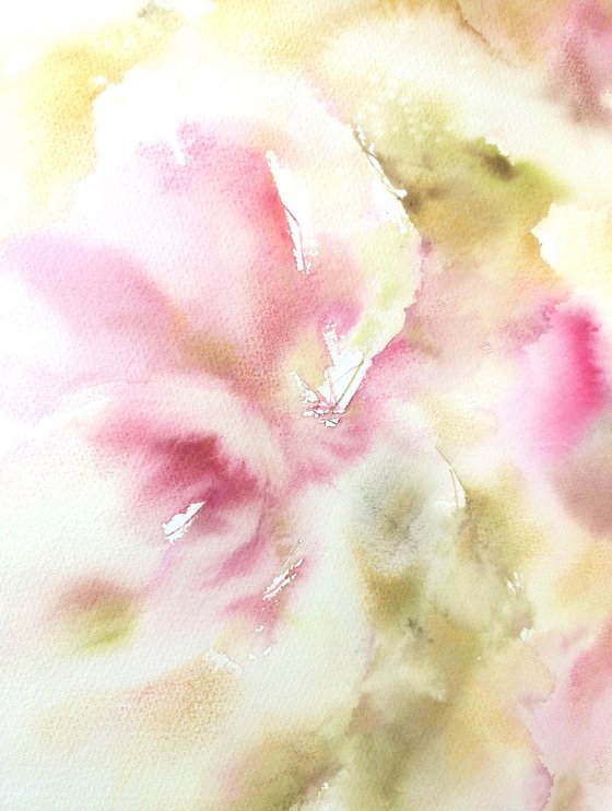 Yellow abstract flowers