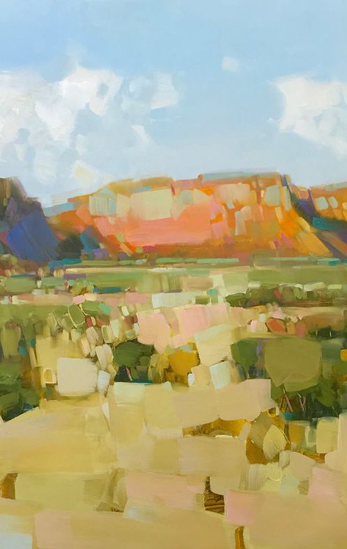 Desert View, Original oil painting, Handmade artwork, One of a kind by Vahe Yeremyan