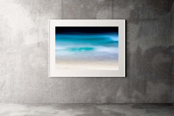 Atlantic Poetry..... - Teal and white canvas seascape