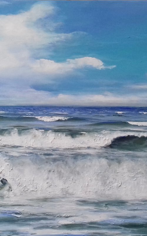 WAVES AT THE CASPIAN SEA by Aflatun Israilov