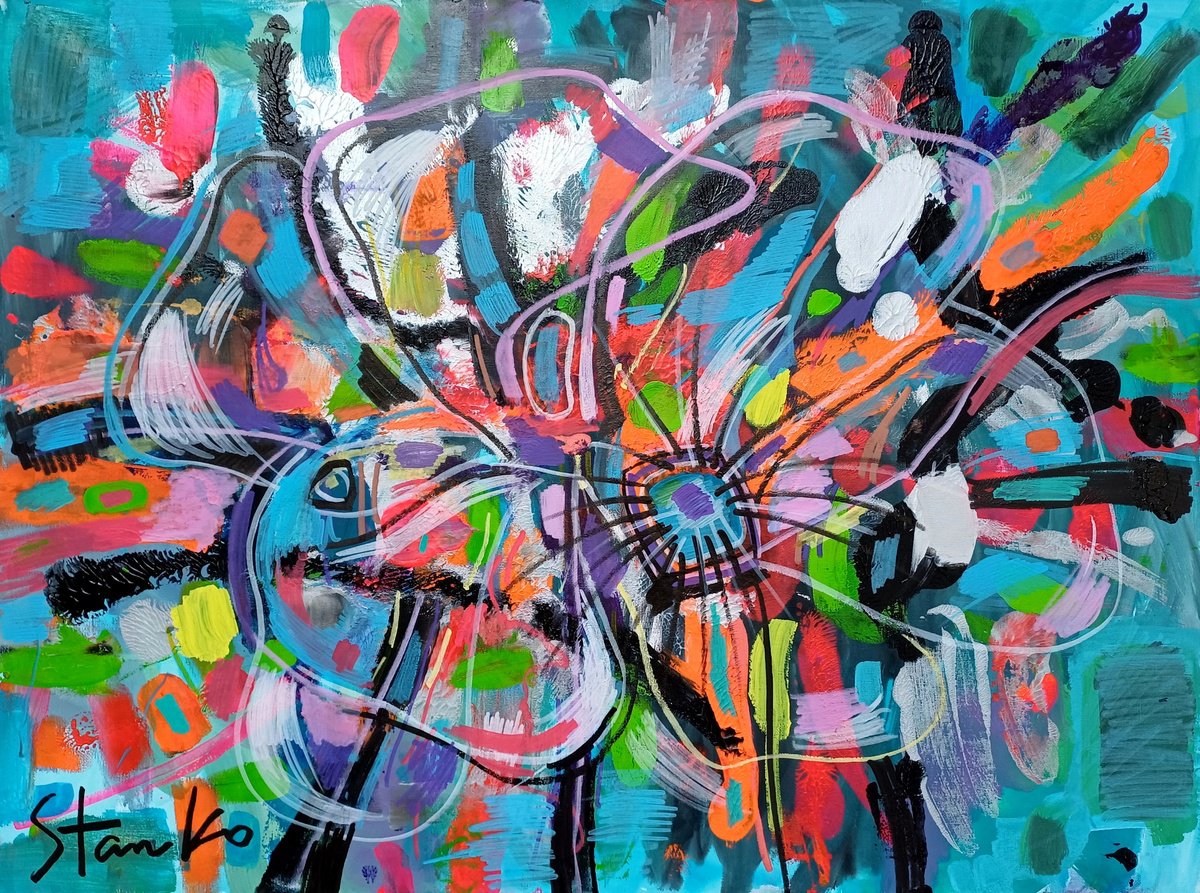  Floral Abstraction-Ii By Stanislav Bojankov, 31 X 24, Artwork For Sale On Artfinder