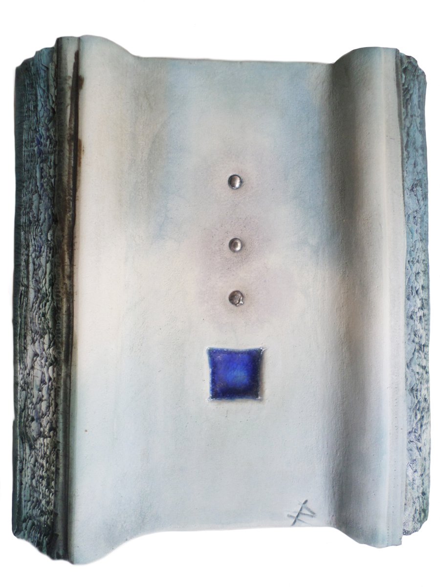 Abstract Relief By Rossitza Trendafilova, 8 X 9", "Chronicle Ii", Original Artwork