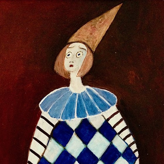 The blue clown