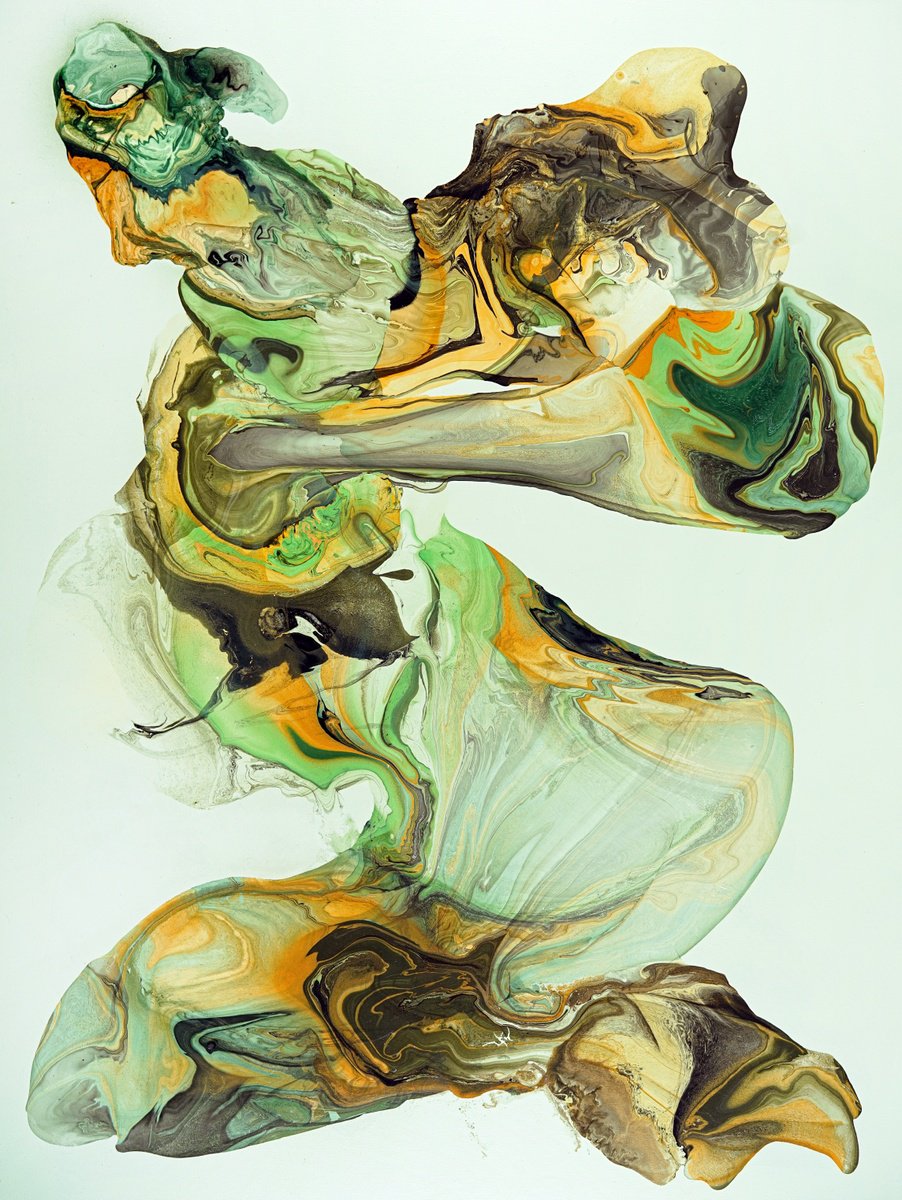 Abstract Oil Painting By Fintan Whelan, 47 X 63, Falling Light, Original Artwork