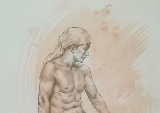 Drawing male nude #181220