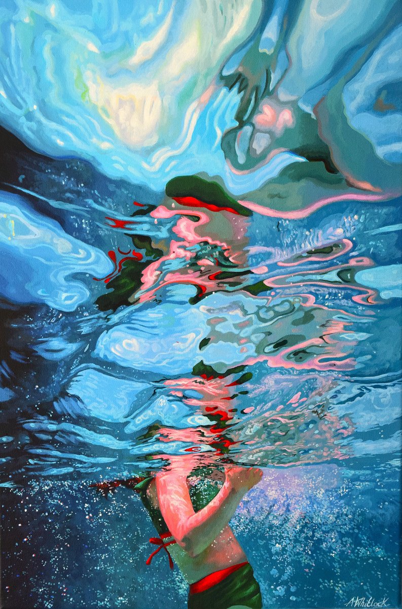 Photorealistic Portrait Acrylic Painting By Abi Whitlock, 16 X 24, Stars Above, Original Artwork