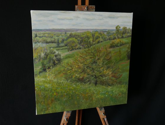 Realism spring landscape painting