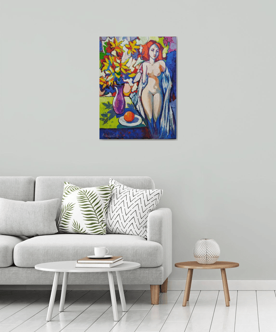 New day (60x80cm,  oil painting, ready to hang)