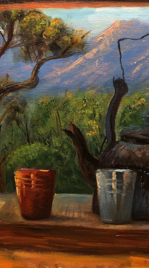 An afternoon at Elders Range, Flinders Ranges - plein air painting by Christopher Vidal