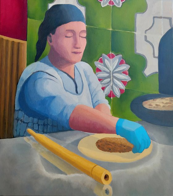 'Woman Making Gozleme