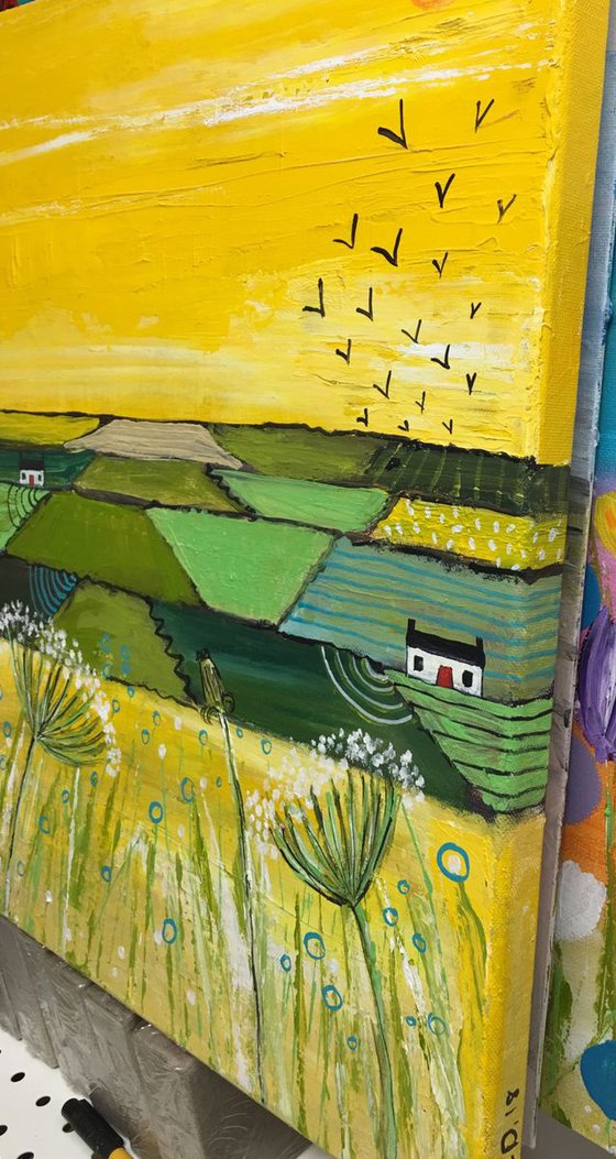The Yellow of Summer - Scottish landscape on canvas