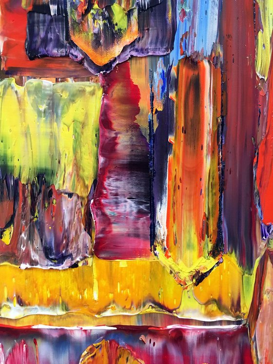 "Just Messing Around" - SPECIAL PRICE-  Original PMS Oil Painting On Canvas - 12 x 36 inches