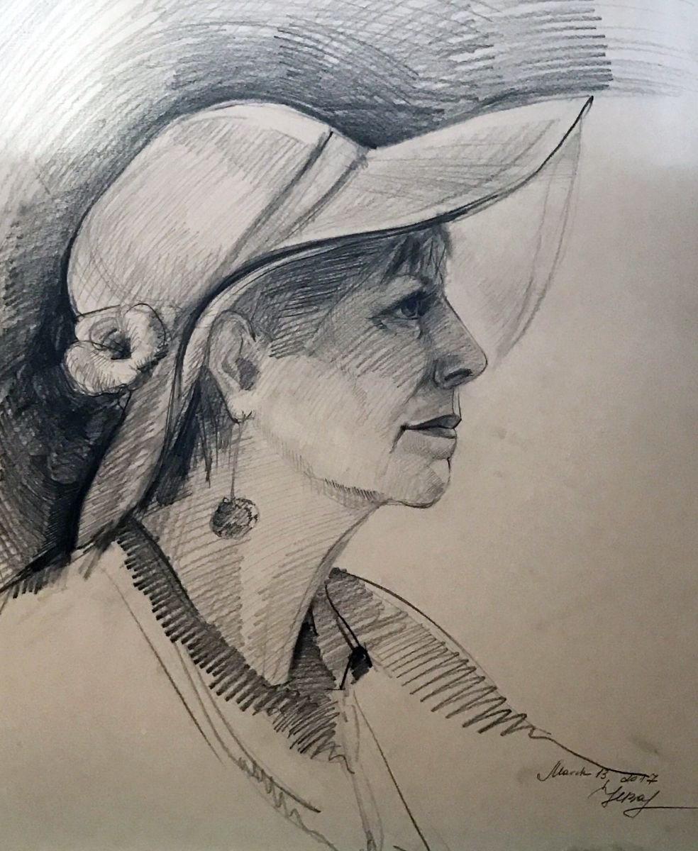 Pencil drawing. Portrait. by Natalya Burgos
