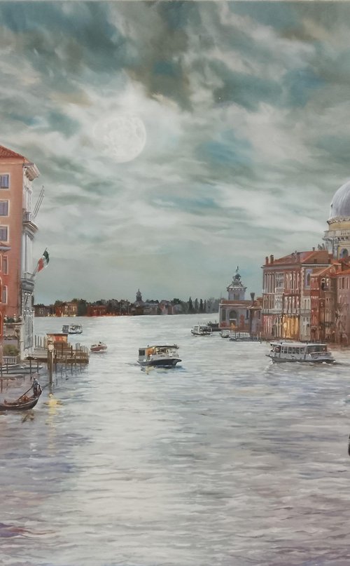 A FULL MOON OVER VENICE by Peter Goodhall