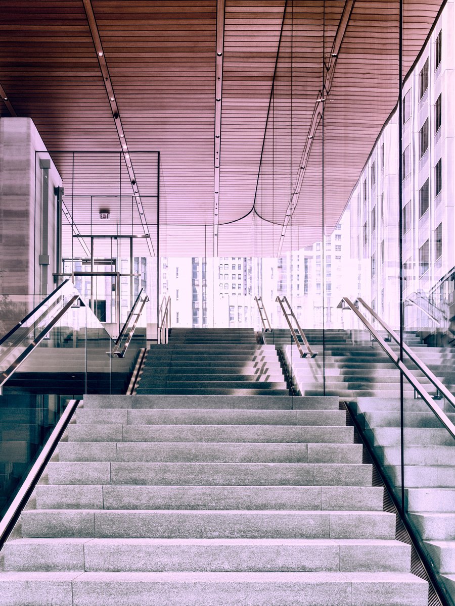 Impressionistic Cityscapes Photograph By William Dey, 25 X 32", Stairs In My Eyes, Original Artwork