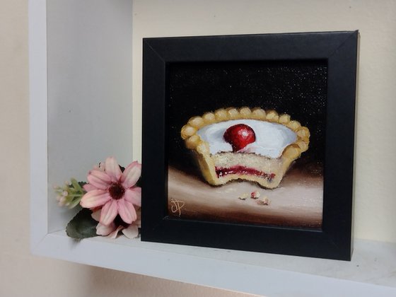 Little Cherry Bakewell tart 2 still life