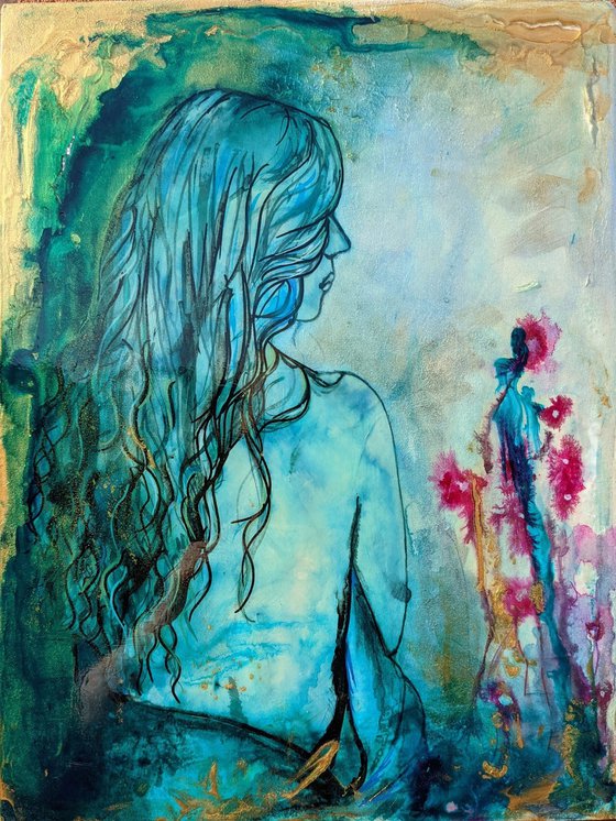 She was a strange Child, from The little mermaid, layered art