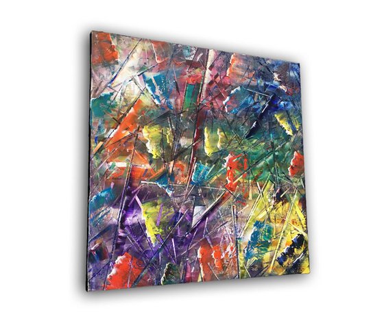 "Yin And Yang" - Original Extra Large PMS Abstract Diptych Oil Paintings On Canvas - 60" x 30"