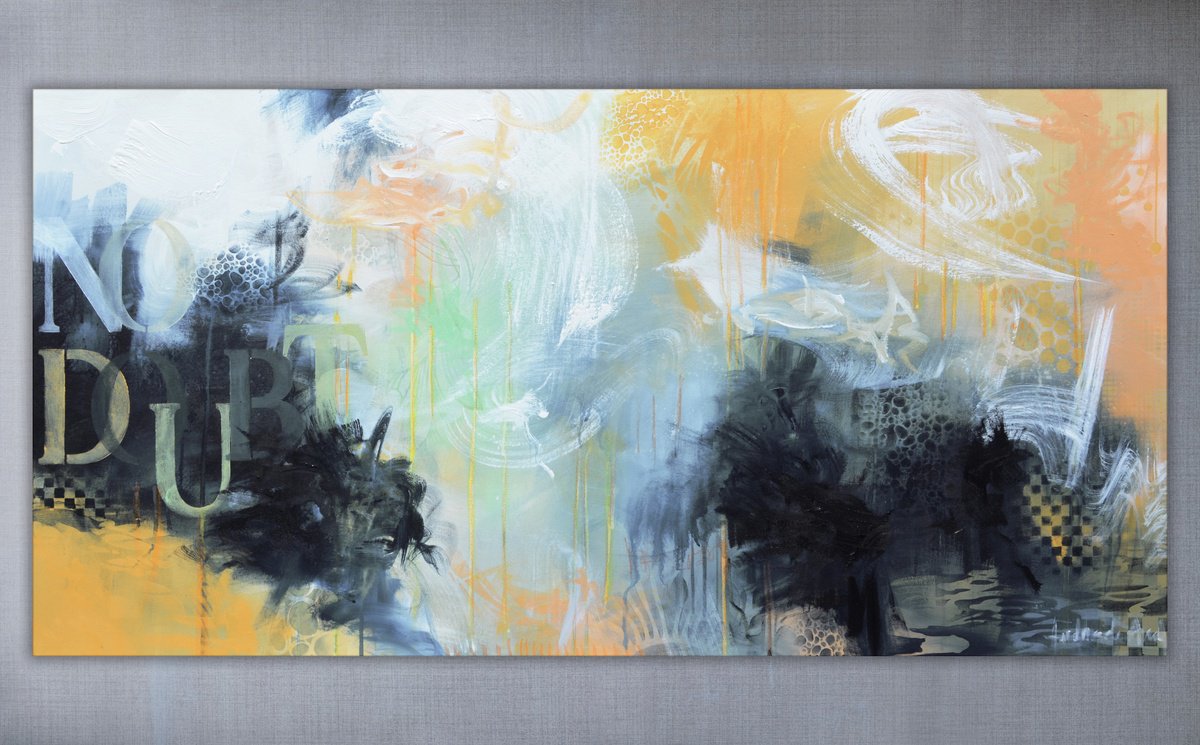 Abstract Acrylic Painting By Andrada Anghel, 48 X 24, No Doubt, Original Artwork