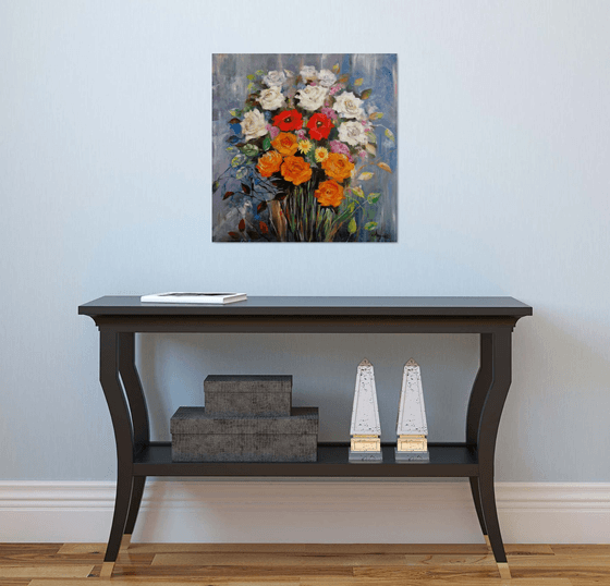 Bouquet - flowers - original painting