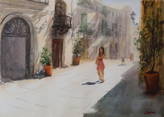 Romantic Italy | Original aquarelle painting