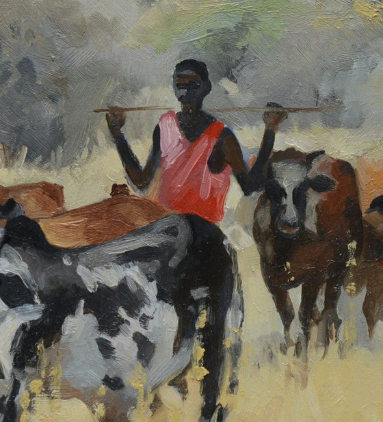Masai Herder holding a stick