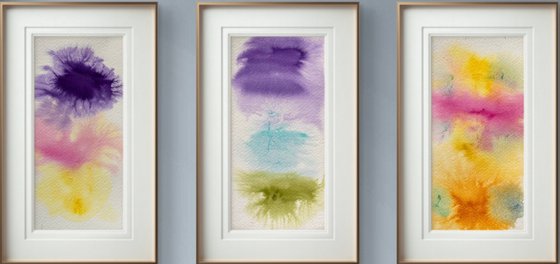 Abstract Yellow Purple Clouds